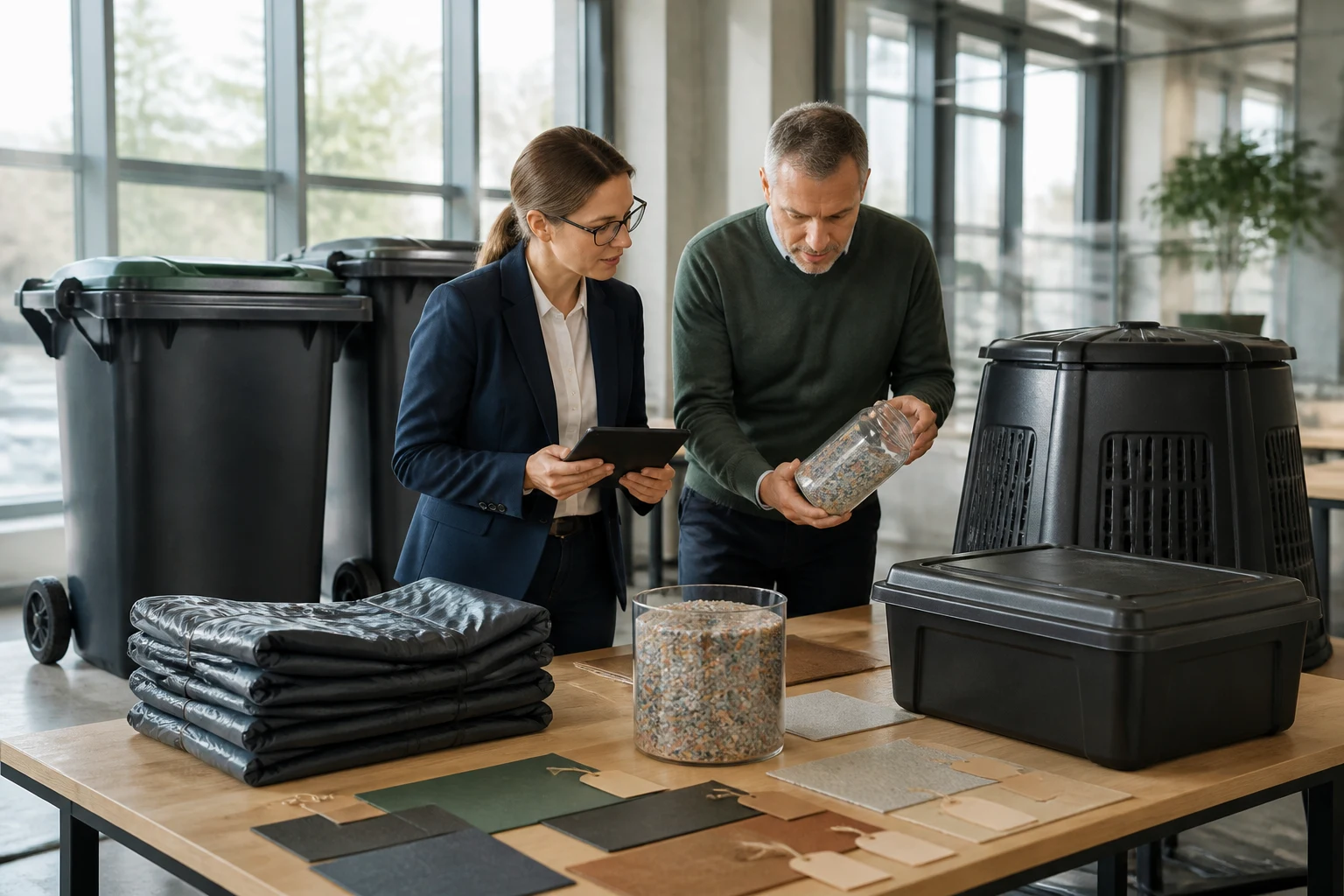 Vergabestelle prüft Recycling-Kunststoffprodukte und deren Material- und Schadstoffangaben